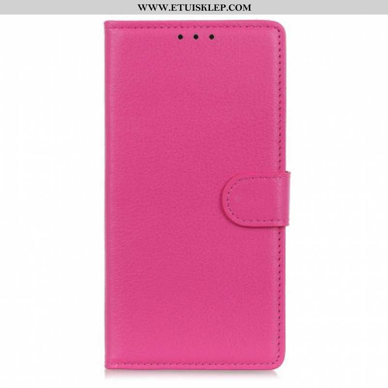 Etui Folio do Oppo A15 Sztuczna Skóra Liczi